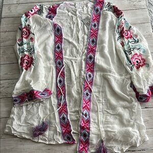 Embroidered Aztec Cover Up